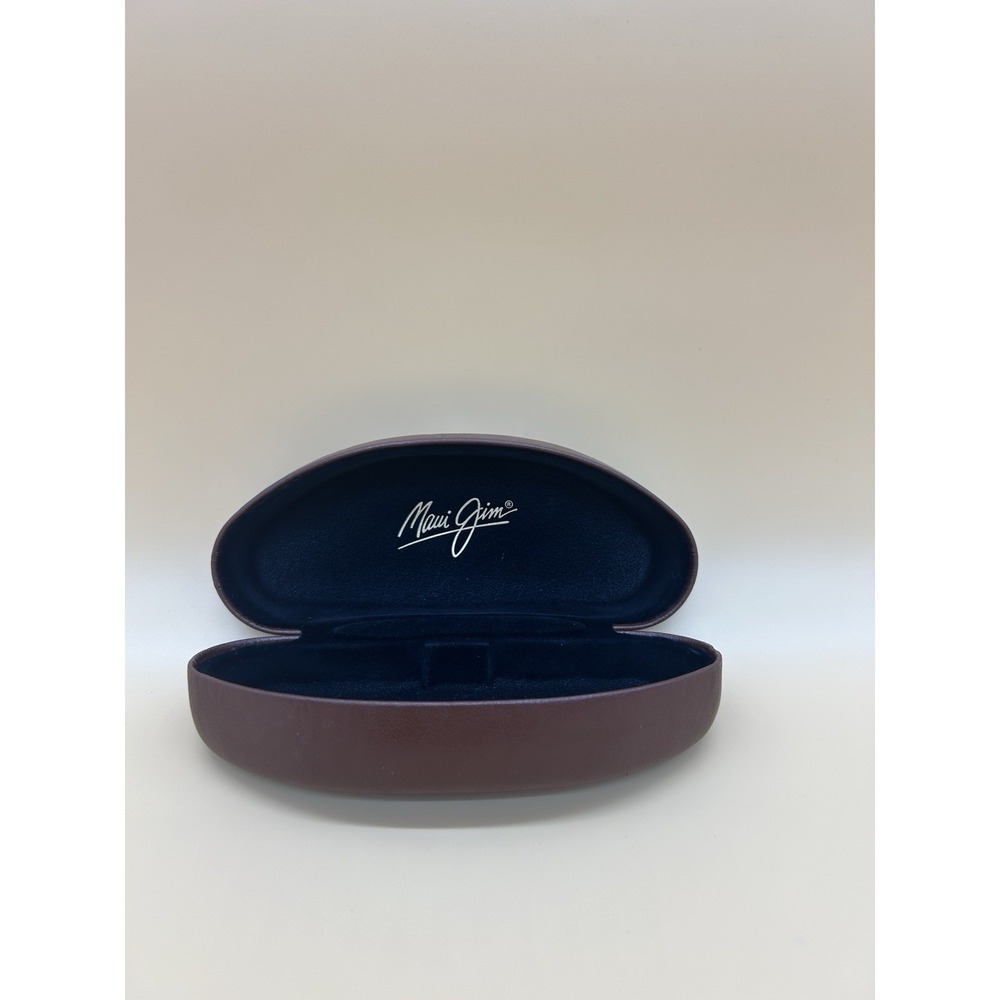 Maui Jim Sunglasses Case Brown Hard Shell Clamshell Protective
